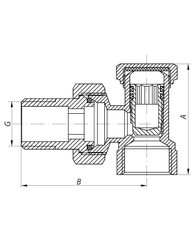 Вентиль угловой 3/4x3/4 KOER KR.902 (KR0139).
