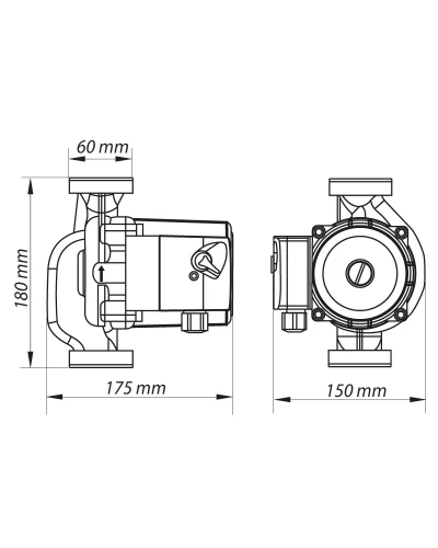Насос циркуляционный центр. KOER KP.GRS-32/8-180 (KP0252)