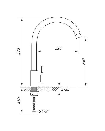 Смеситель для кухни ZERIX LR4998-3 (ZX0571)