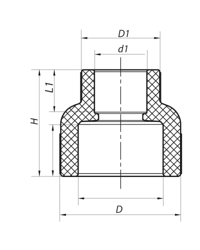 Муфта редукционная ВВ 75x40 PPR KOER K0208.PRO (KP2573)