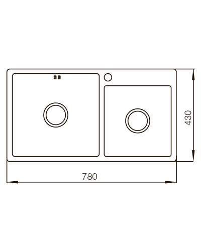 Мойка MIXXUS MX7843-220x1.0-PVD-BLACK (MX0565)