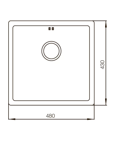 Мийка MIXXUS MX4843-220x1.0-PVD-BRONZE (MX0558)