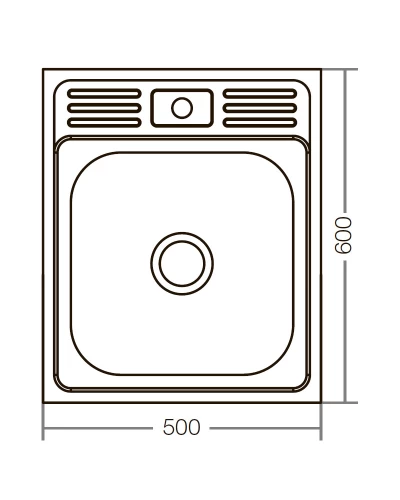 Кухонна мийка накладна ZERIXZ5060-06-160E (satin) (ZX1611)