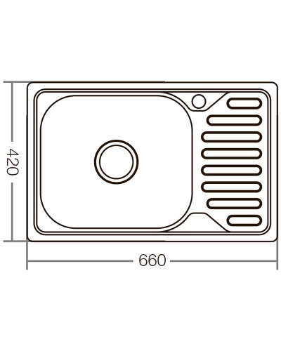 Кухонная мойка ZERIX Z6642-08-180D (decor) (ZX1601)
