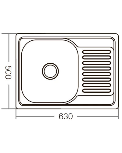 Мийка кухонна ZERIX Z6350-06-160E (satin) (ZM0561)
