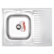 Кухонная мойка ZERIX Z8060L-08-180E (SATIN) (ZS0604)