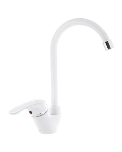 Смеситель для кухни PLAMIX AFINA-011 Белый (без подводки) (PM0578)