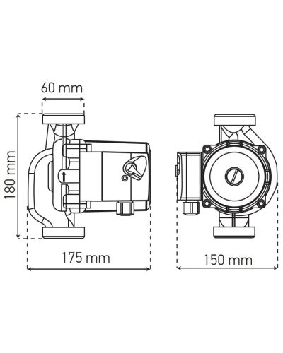 Насос циркуляционный центр. KOER KP.GRS-32/8-180 (KP0252)