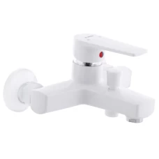 Смеситель для ванны PLAMIX Leo-009 White (без шланга и воронки) (PM0555)