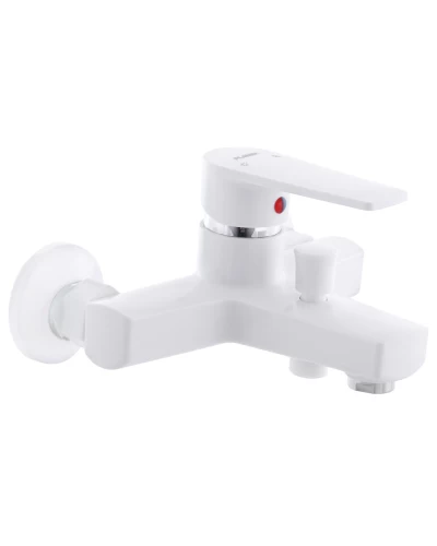 Смеситель для ванны PLAMIX Leo-009 White (без шланга и воронки) (PM0555)