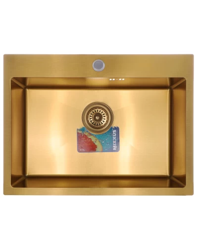 Набір MIXXUS SET-6045-200x1.0-PVD-Gold (мийка + змішувач + диспенсер) (MX0589)
