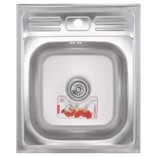Кухонна мийка накладна ZERIXZ5060-06-160E (satin) (ZX1611)