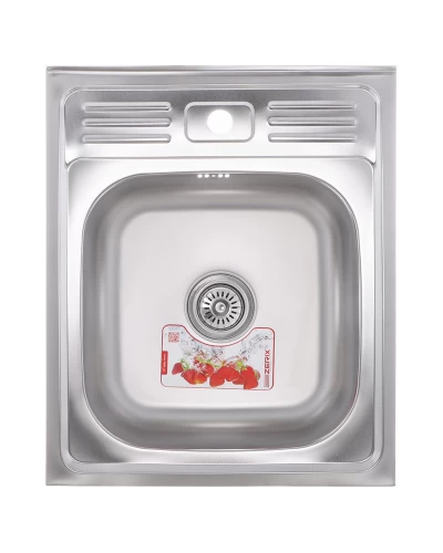 Кухонна мийка накладна ZERIXZ5060-06-160E (satin) (ZX1611)