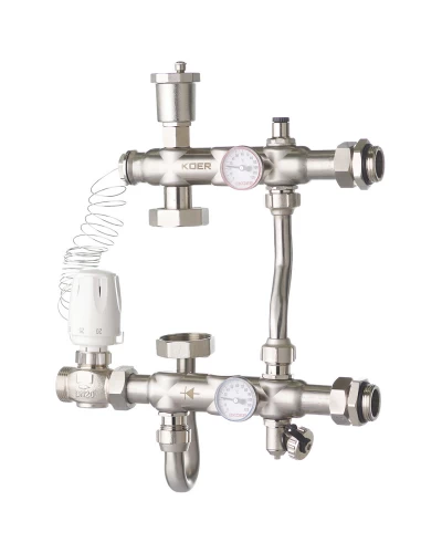 Смесительный узел KOER KR.S1021 (с байпасом) 1" НР SUS304 (KR2955)