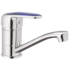 Смеситель для кухни HAIBA MAGIC 555 (15 см) с синей ручкой (HB0672)
