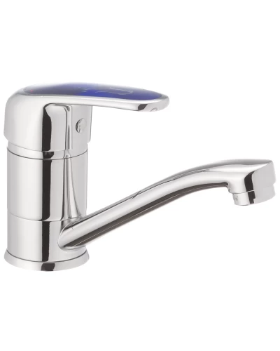 Смеситель для кухни HAIBA MAGIC 555 (15 см) с синей ручкой (HB0672)