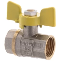 Кран кульовий FERRO PL 1/2" ГГМ ГАЗ art. 602 (латуна куля) (FE0559)