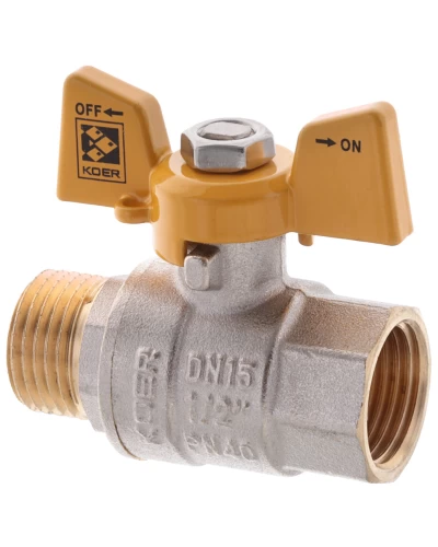 Кран шариковый 1/2" ГШМ ГАЗ (KOER KR.218.G) (KR0036)
