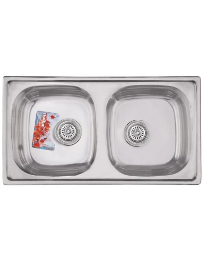 Кухонная мойка HAIBA 78x43 DOUBLE (polish) (HB0568)