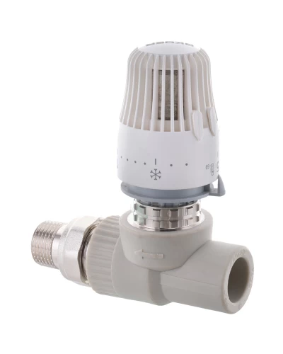 Кран термостатический с термоголовкой прямой PPR 20x1/2 KOER K0155.PRO (KP0198)