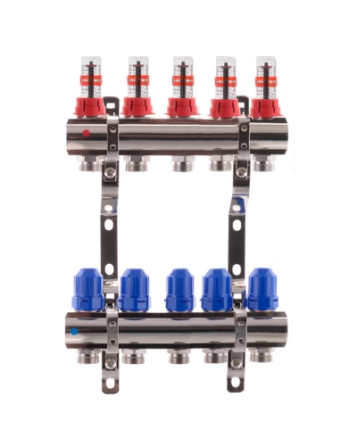 Коллекторный блок с расходомерами KOER KR.1110-05 1"x5 WAYS (KR2642)