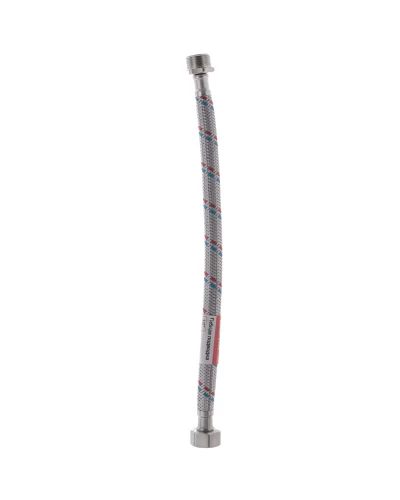 Гибкий шланг для подключения воды Гайка 1/2'' - Штуцер 1/2'' (30 см) ZERIX (ZX1560)