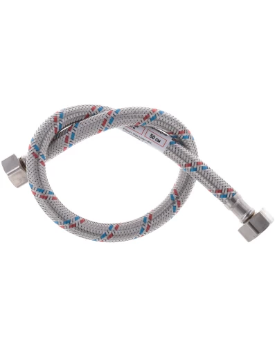 Гибкий шланг для подключения воды Гайка 1/2'' - Гайка 1/2'' (50 см) ZERIX (ZX1551)