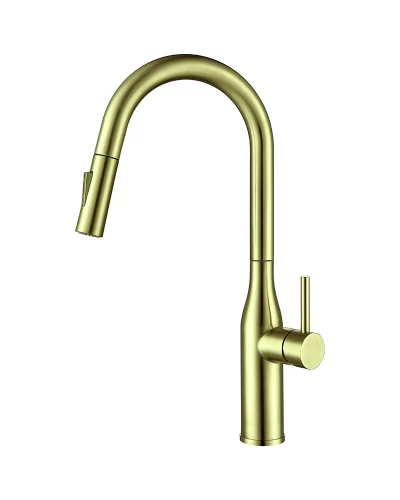 Смеситель для кухни Koer KI-70004-12 с выдвижным изливом (нерж. сталь) (KR5004)
