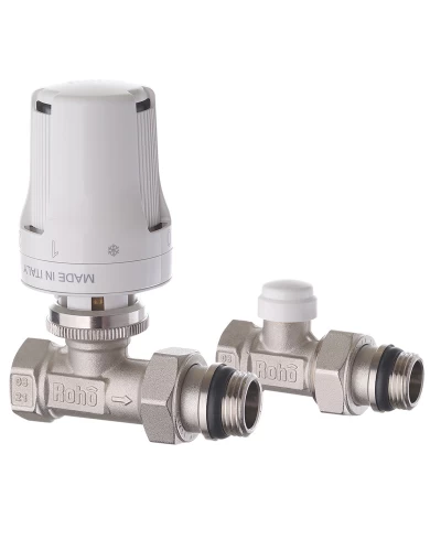 Комплект для підключення радіатора Roho R5161-050K - 1/2" прямий (антипротечка) (RO0119)