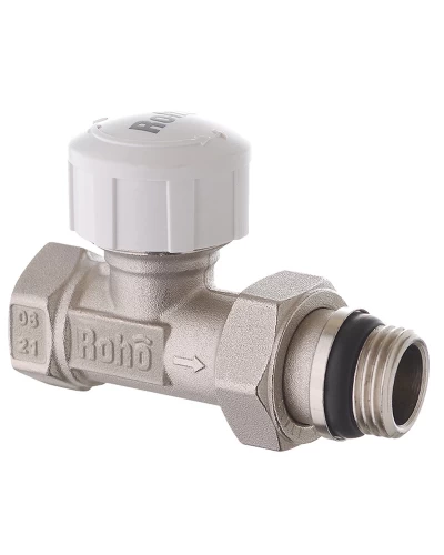 Кран радіаторний термостатичний Roho R5161-050 - 1/2" (М30х1.5) прямий (антипротечка) (RO0125)