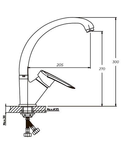 Смеситель для кухни Haiba DISK 777 (HB0059)