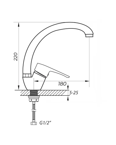 Смеситель для кухни ZERIX PUD4 146 (ZX2995)