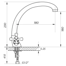 Смеситель для кухни ZERIX TMB 827 (ZX0084)