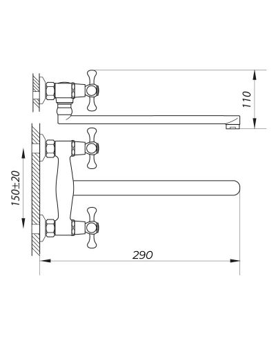 Смеситель для кухни ZERIX TMK 827 (ZX0087)