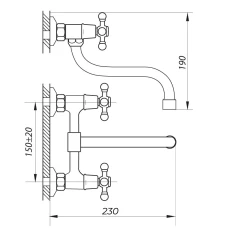Смеситель для кухни ZERIX JIK12 102-A (ZX2646)