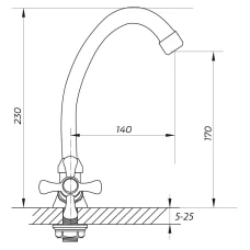 Смеситель для умывальника ZERIX TZA 605 (ZX0092)