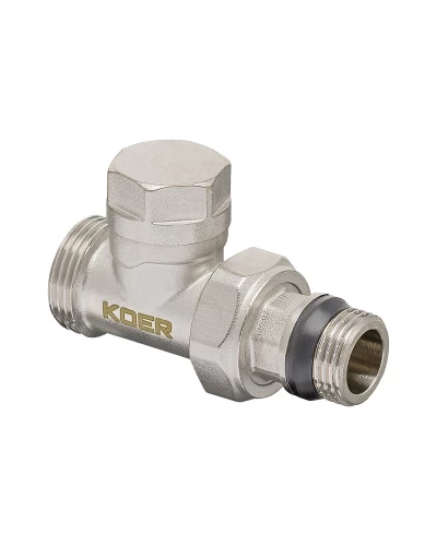 Комплект для подключения радиатора KOER SET-15 - 1/2"x3/4" (прямой) с термоголовкой ЗЗ (KR3180)