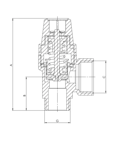 Клапан запобіжний ВЗ 1/2"х3/4" KOER KR.1261 (6 бар) (KR3108)
