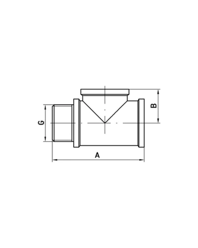 Тройник KOER KF.T06FFM.WN 1/2'' ВУЗ (без никеля) (KR3030)