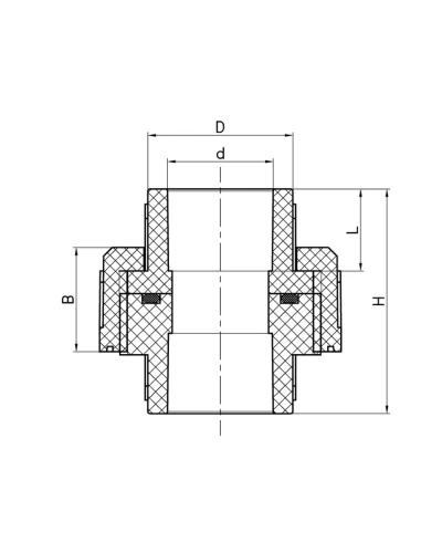 Муфта роз'ємна універсальна KOER K0270.PRO 32 PPR (KP2914)