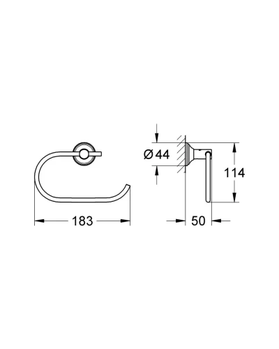 Тримач для туалетного паперу Grohe Essentials Authentic (40657001)