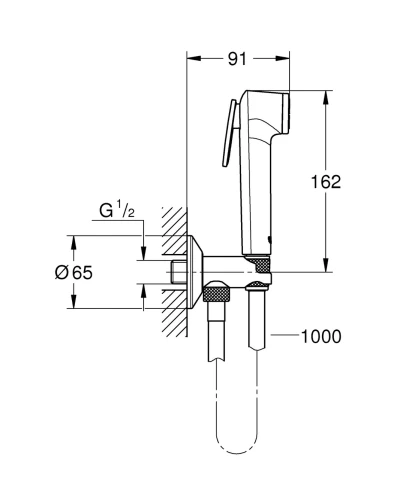 Гигиенический душевой набор Grohe Tempesta-F Trigger Spray (26358000)