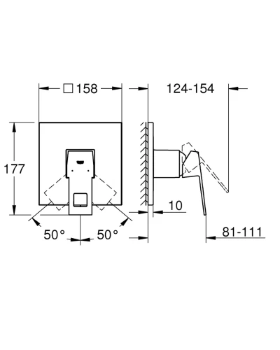 Змішувач прихованого монтажу для 1 споживача Grohe Eurocube (24061000)