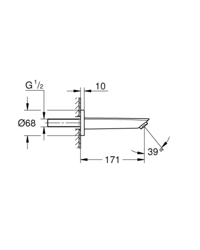 Вилив для ванни Grohe Eurosmart New (13448003)