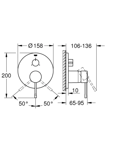 Змішувач прихованого монтажу на 3 споживача Grohe Essence New (24092001)