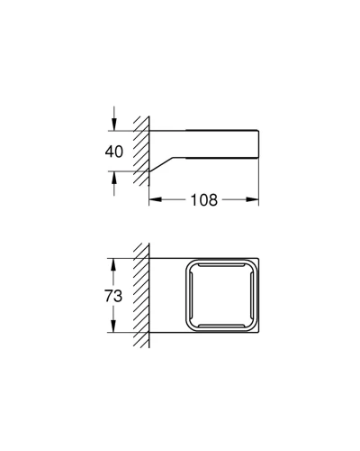 Держатель для аксессуаров Grohe Selection Cube (40865000)