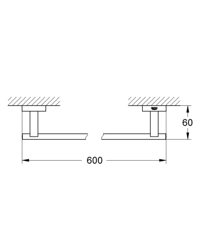Полотенцедержатель Grohe Essentials Cube New (40509001)