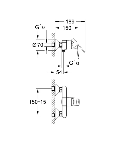 Смеситель для душа Grohe BauLoop (23340000)