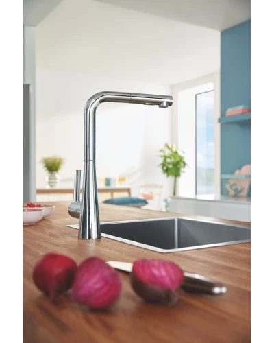 Змішувач для кухні з висувним виливом Grohe Zedra (32553002)