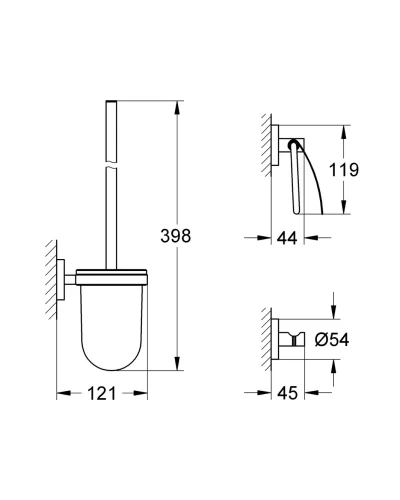 Набор аксессуаров 3 в 1 Grohe Essentials New (40407001)